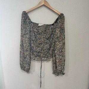Floral Off-Shoulder Women Top size M